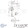 Ideal Standard Ceraplan III Kitchen Mixer DWV Tap Dimensions